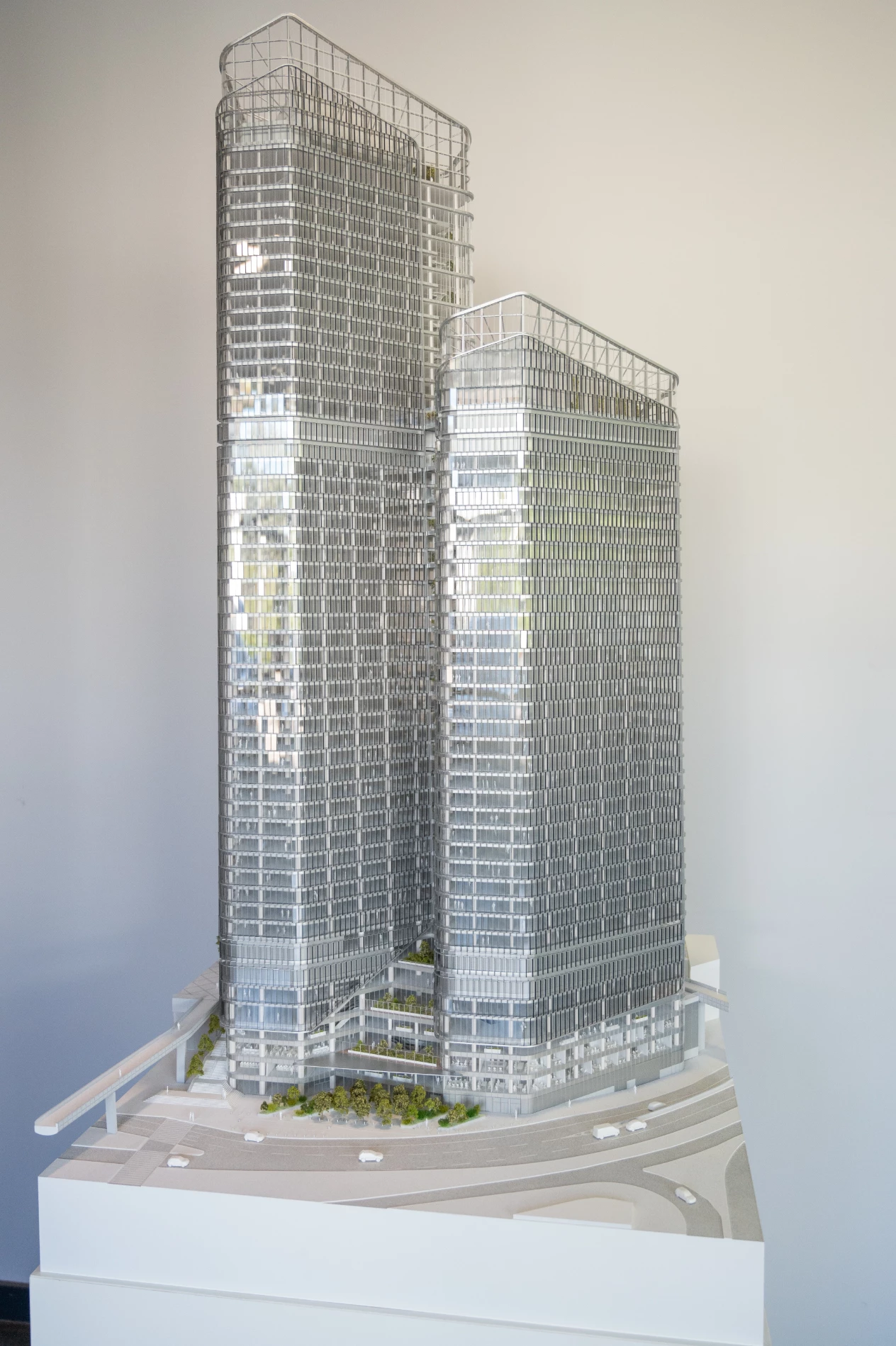 maquette physique tour projet link vue hauteur atelier fau