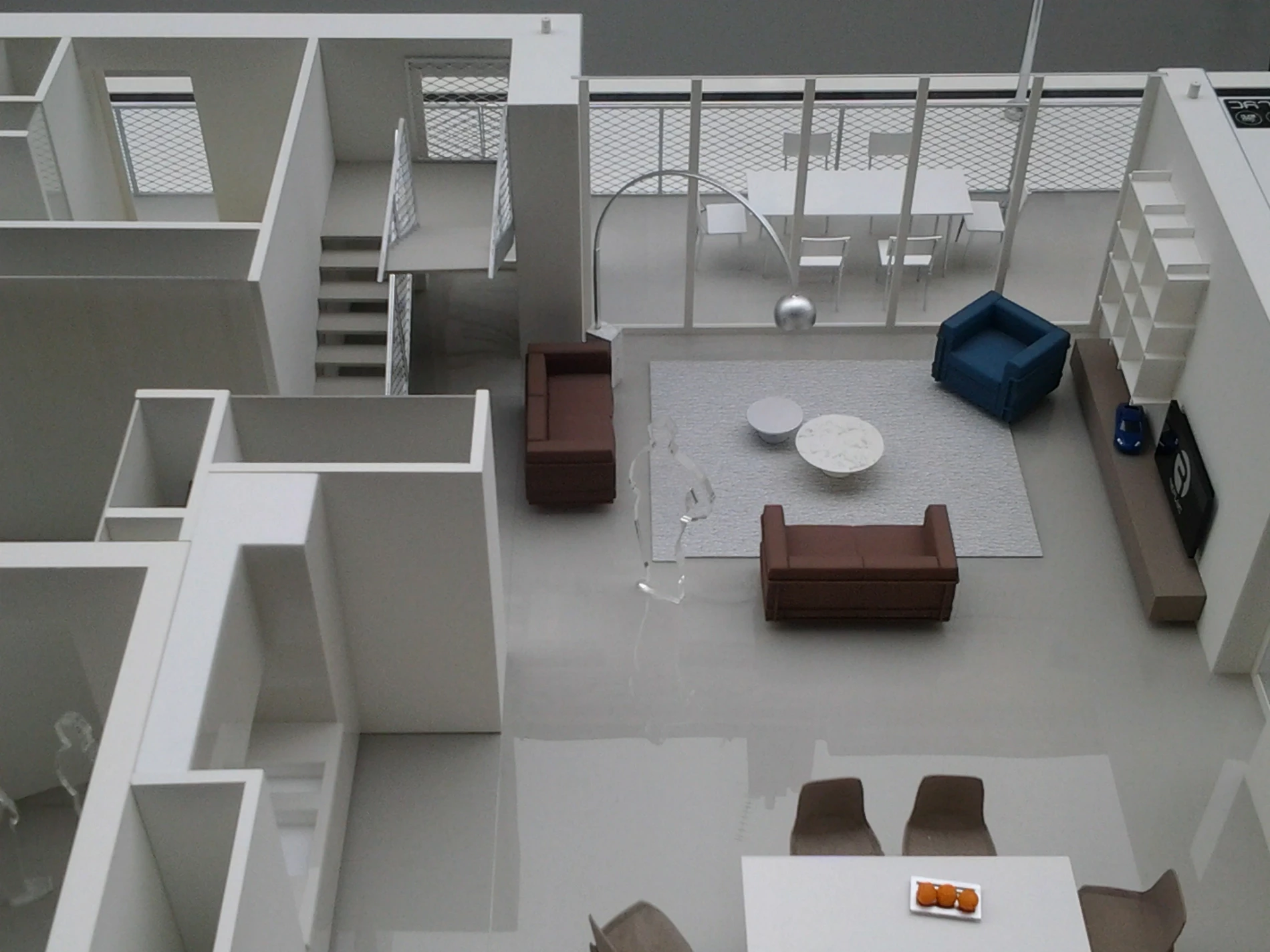 maquette physique interieure atelier fau ycone vue details