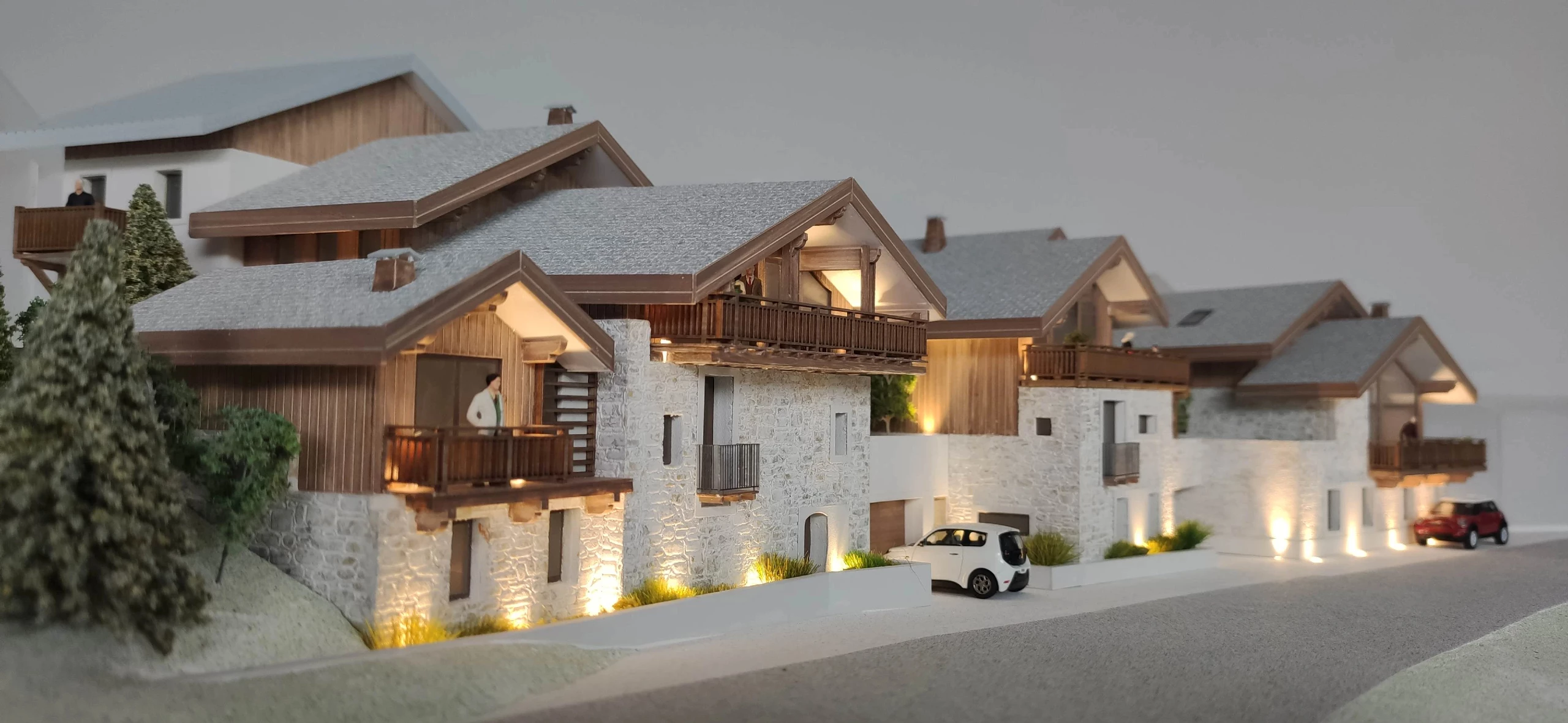 Maquette bois - Chalets Le Clos Mijane à Méribel