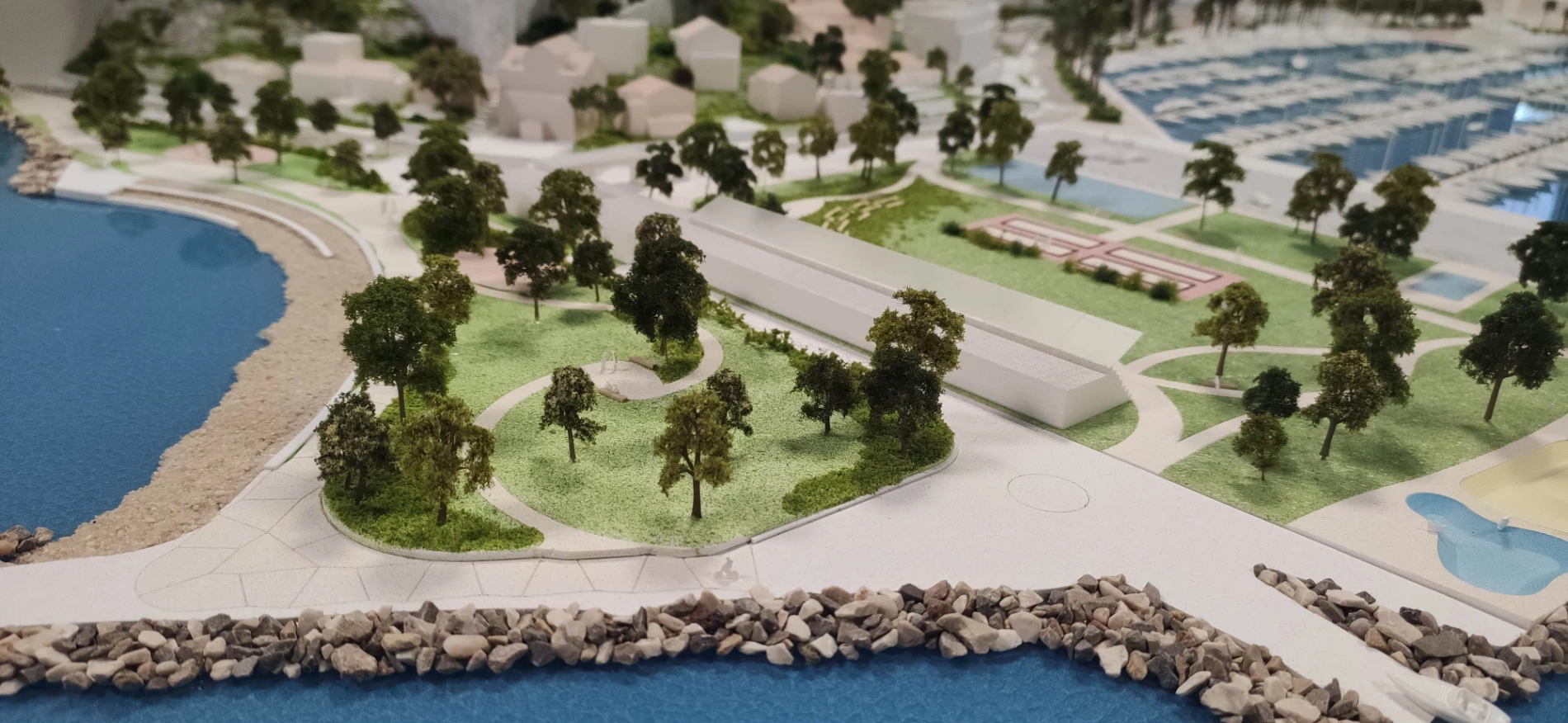 maquette urbanisme atelier fau port bandol vue details