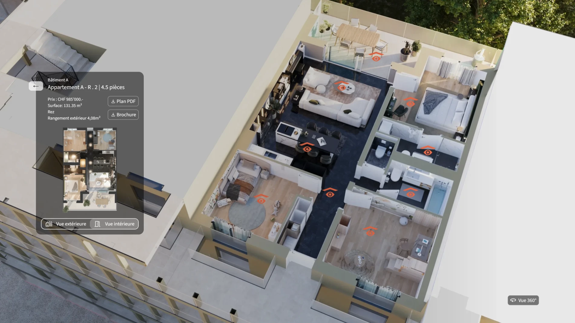 plan de vente 3d axo promotion immobiliere studio fau cedrimo