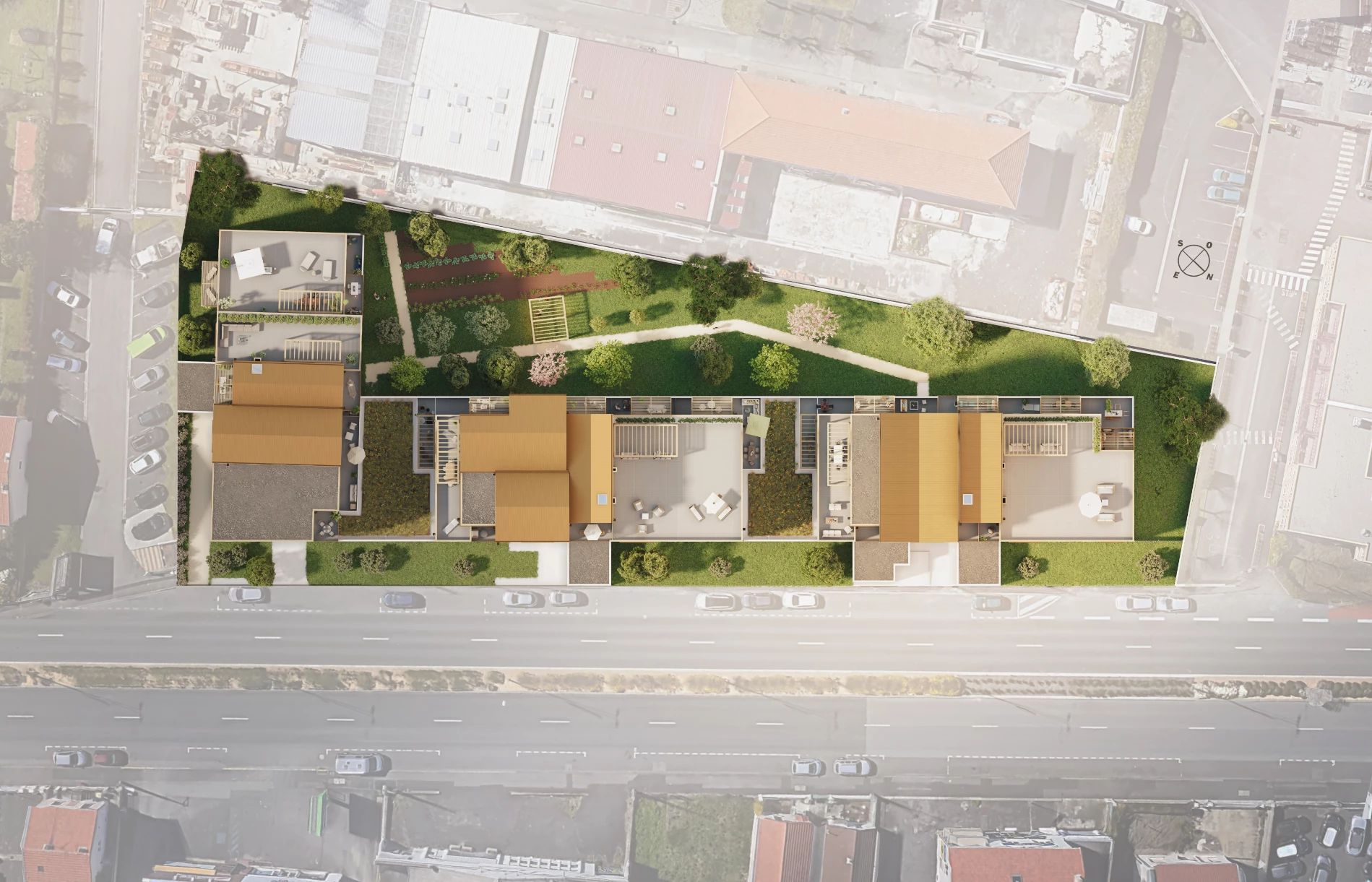 plan de masse 3d promotion immobiliere studio fau flaubert