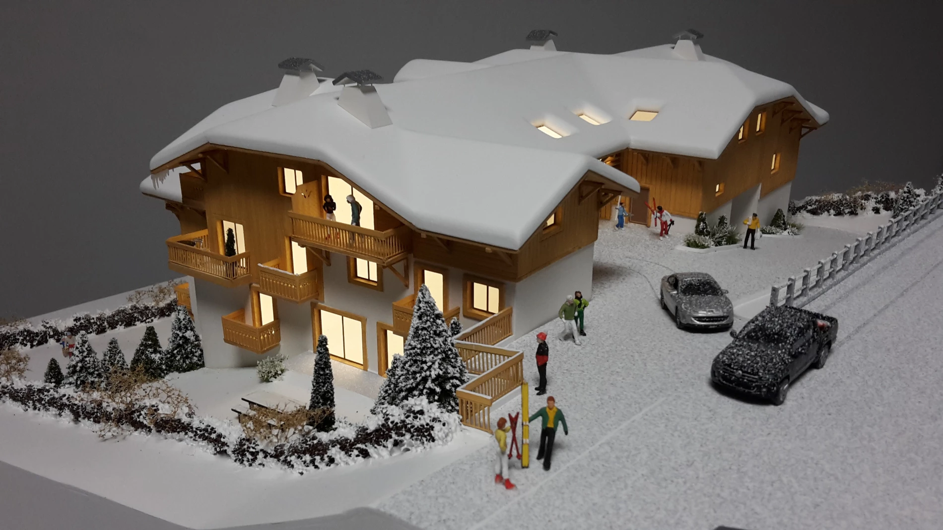 maquette bois chalet atelier fau vue globale exterieure