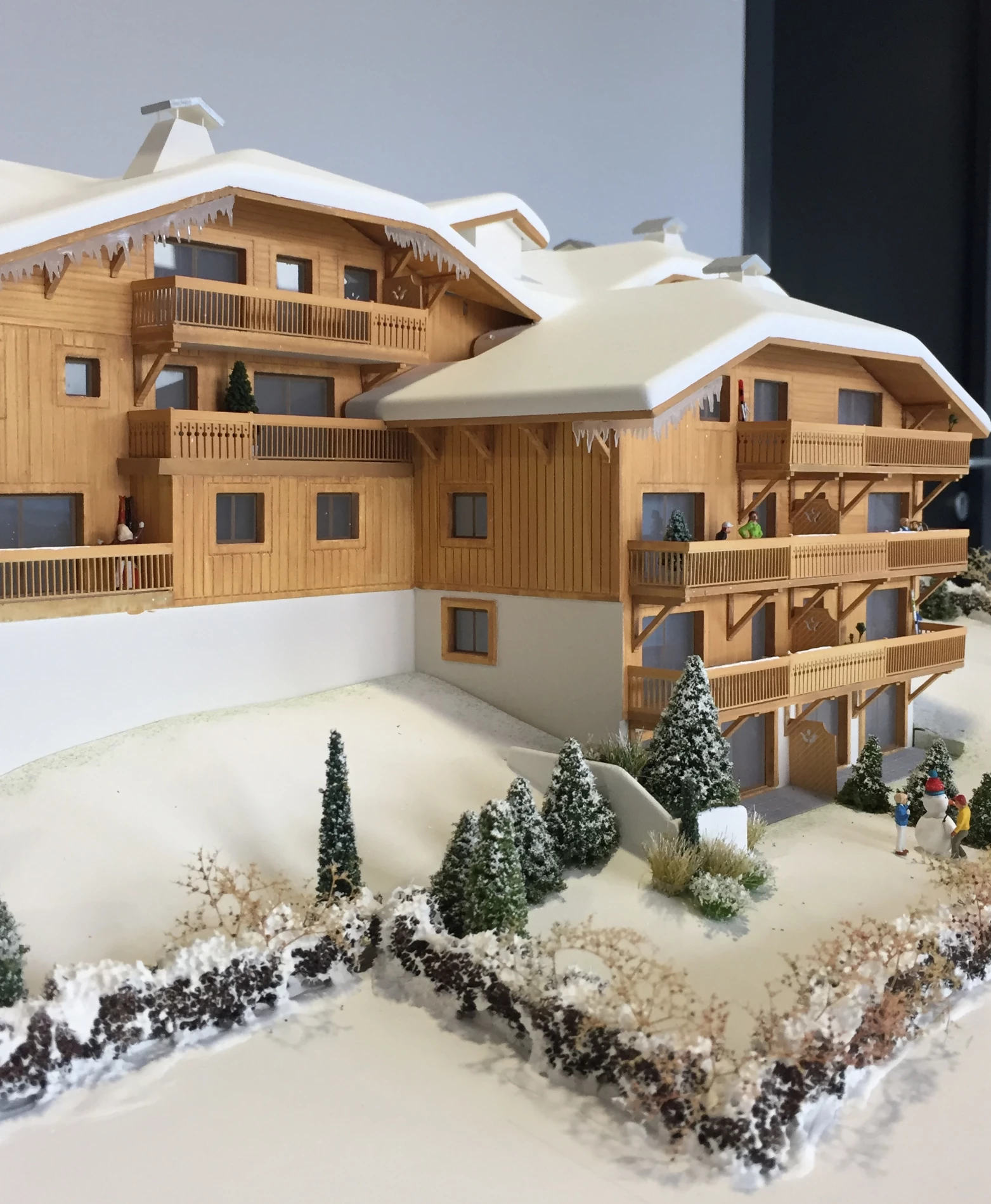 maquette bois chalet atelier fau vue cote