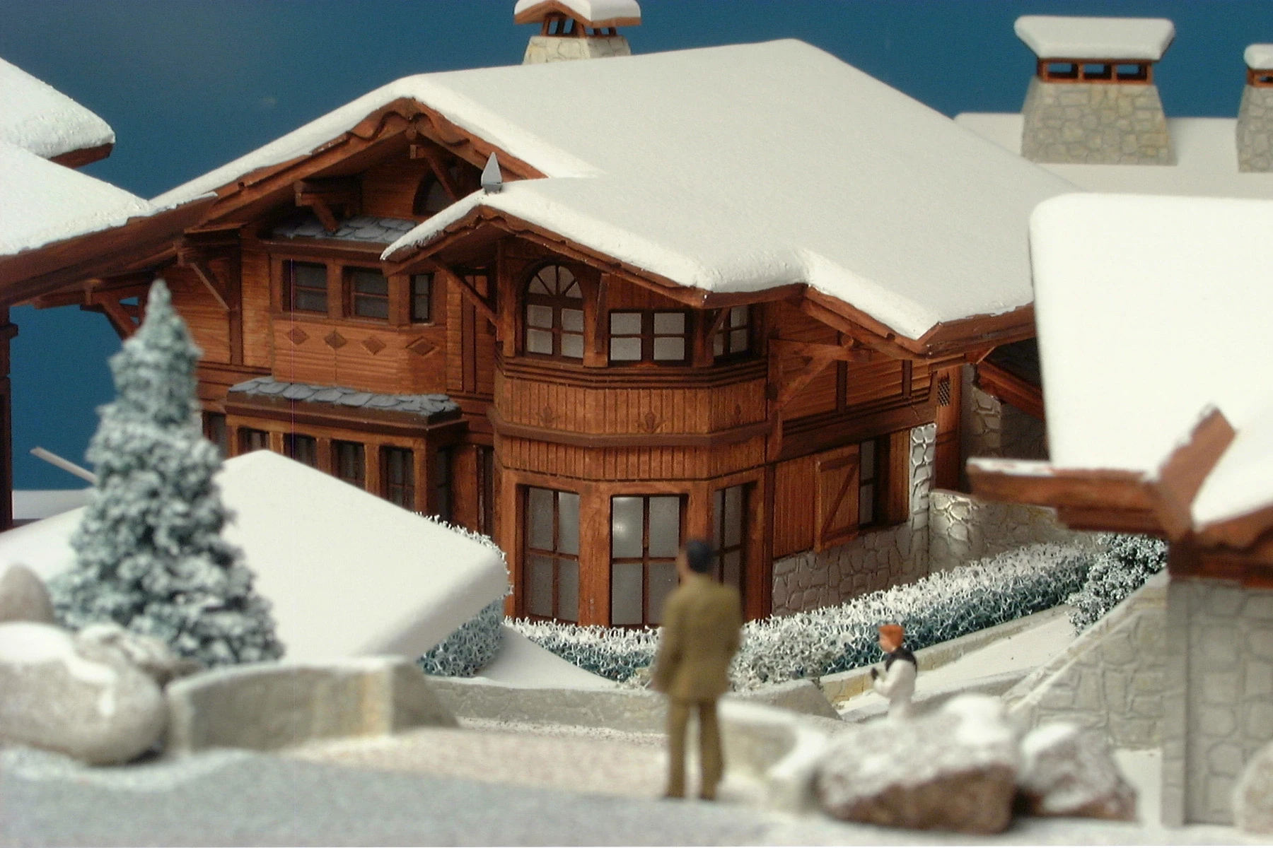 maquette bois atelier fau chalet vue details