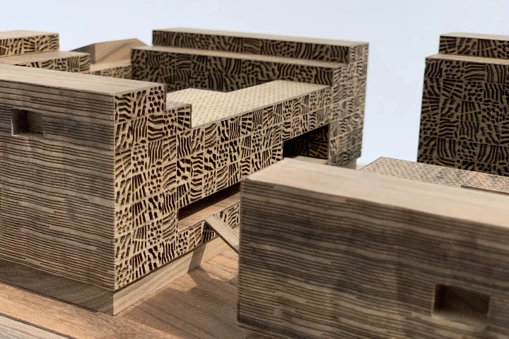 Maquette bois - Concours Musée des Tissus